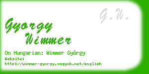 gyorgy wimmer business card