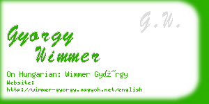 gyorgy wimmer business card